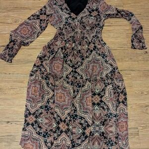 Just‎ Taylor black & pink paisley dress size 2